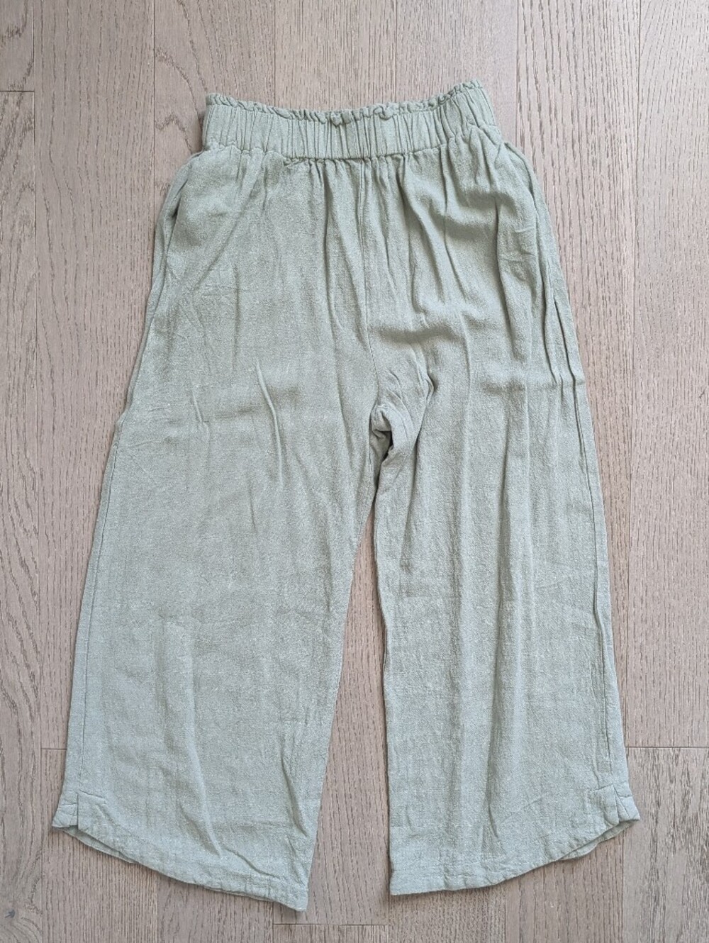 Petal & Pup Light Sage Green Woman Wide-Leg Pants